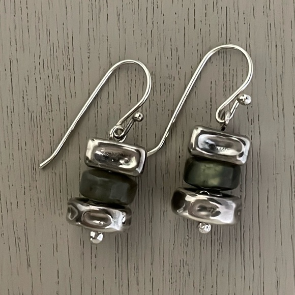 Silpada Jewelry - HTF Vintage Silpada Sterling Silver & Labradorite French Wire Earrings W0724